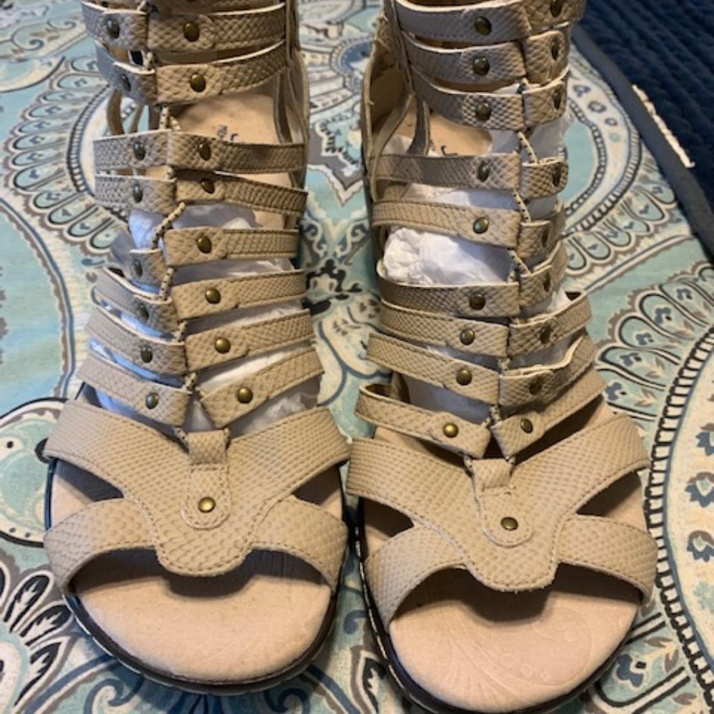 JBU BY JAMBU Jean Encore Gladiator VEGAN Comfort Sandals